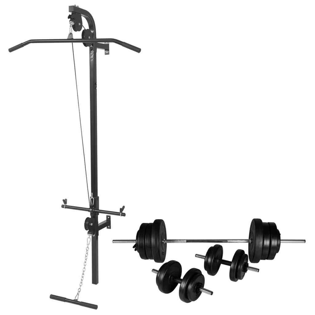 Macchina Da Parete Con Bilanciere E Set Manubri 30,5 Kg