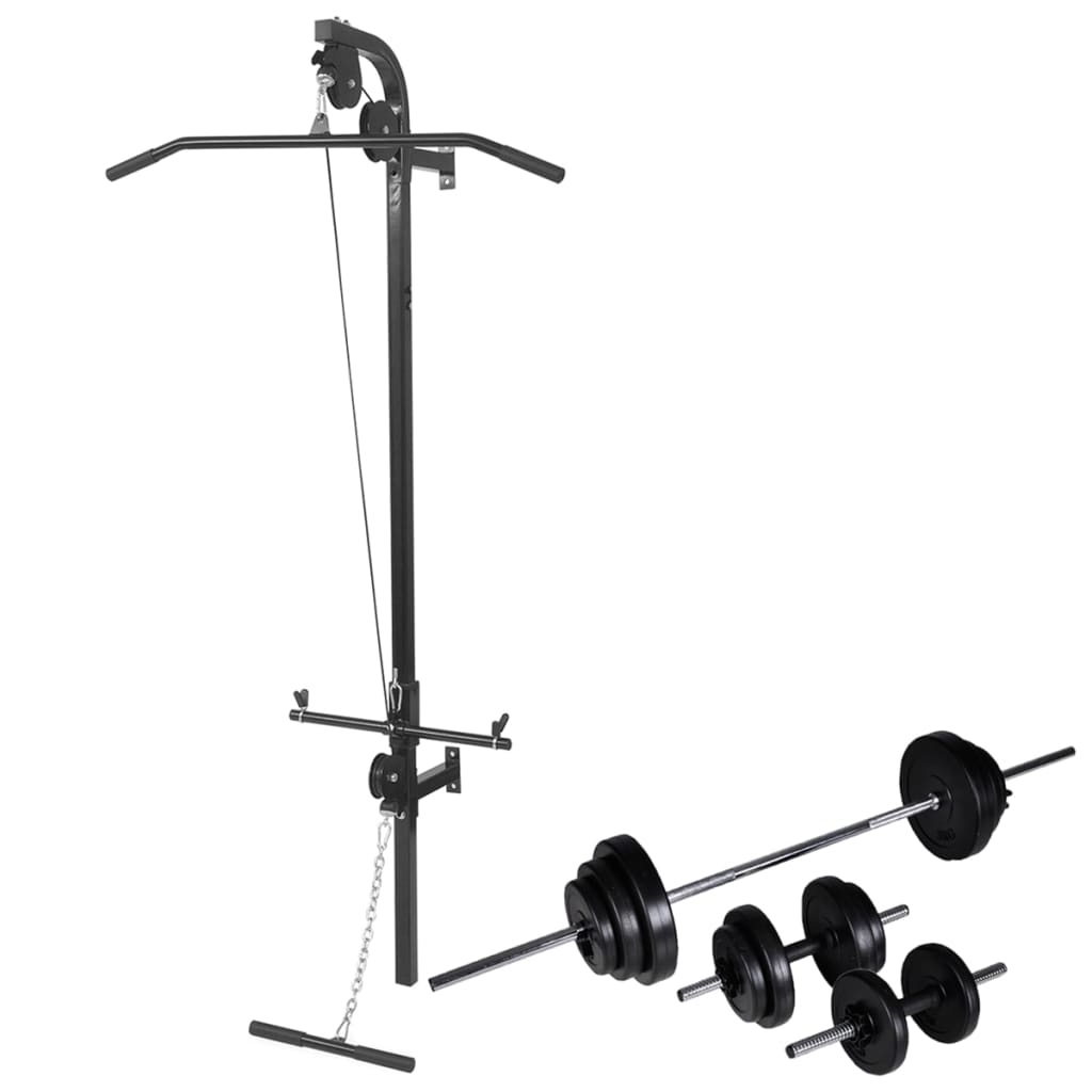 Macchina Da Parete Con Bilanciere E Set Manubri 30,5 Kg