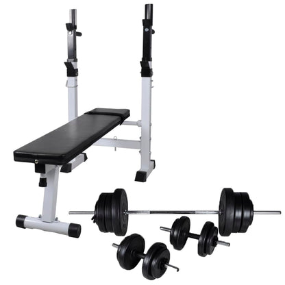 Panca Reclinabile Con Rack Bilanciere E Set Manubri