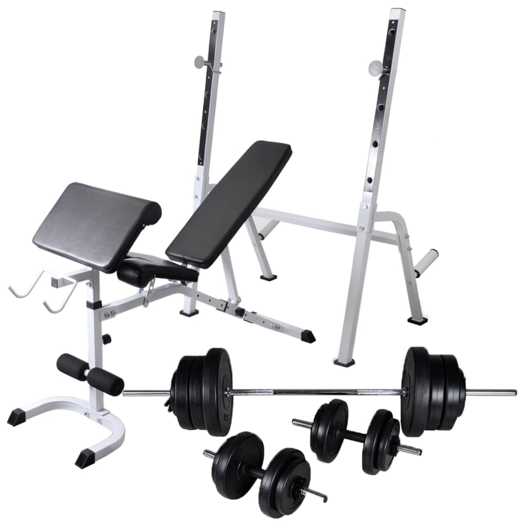 Panca Multifunzione Con Rack Bilanciere E Set Manubri