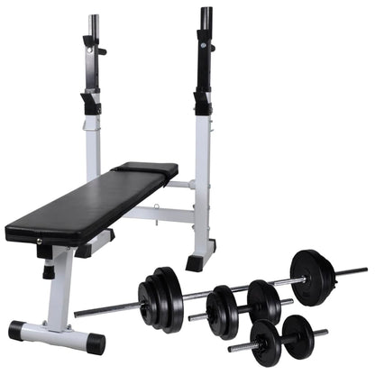 Panca Reclinabile Con Rack Bilanciere E Set Manubri