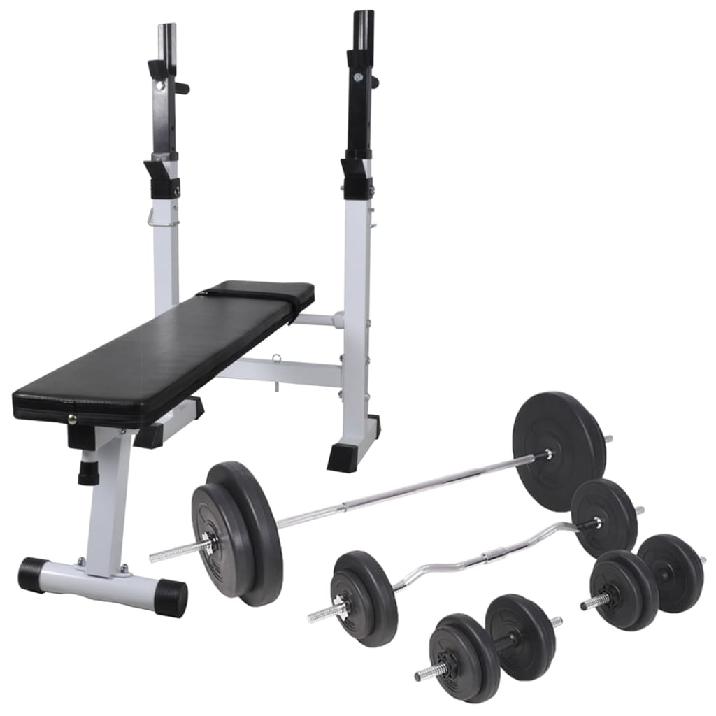 Panca Reclinabile Con Rack Bilanciere E Set Manubri
