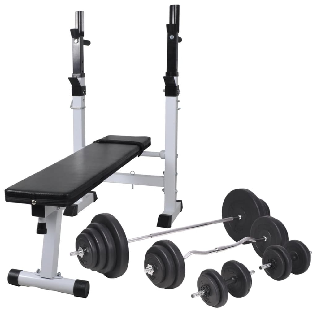 Panca Reclinabile Con Rack Bilanciere E Set Manubri
