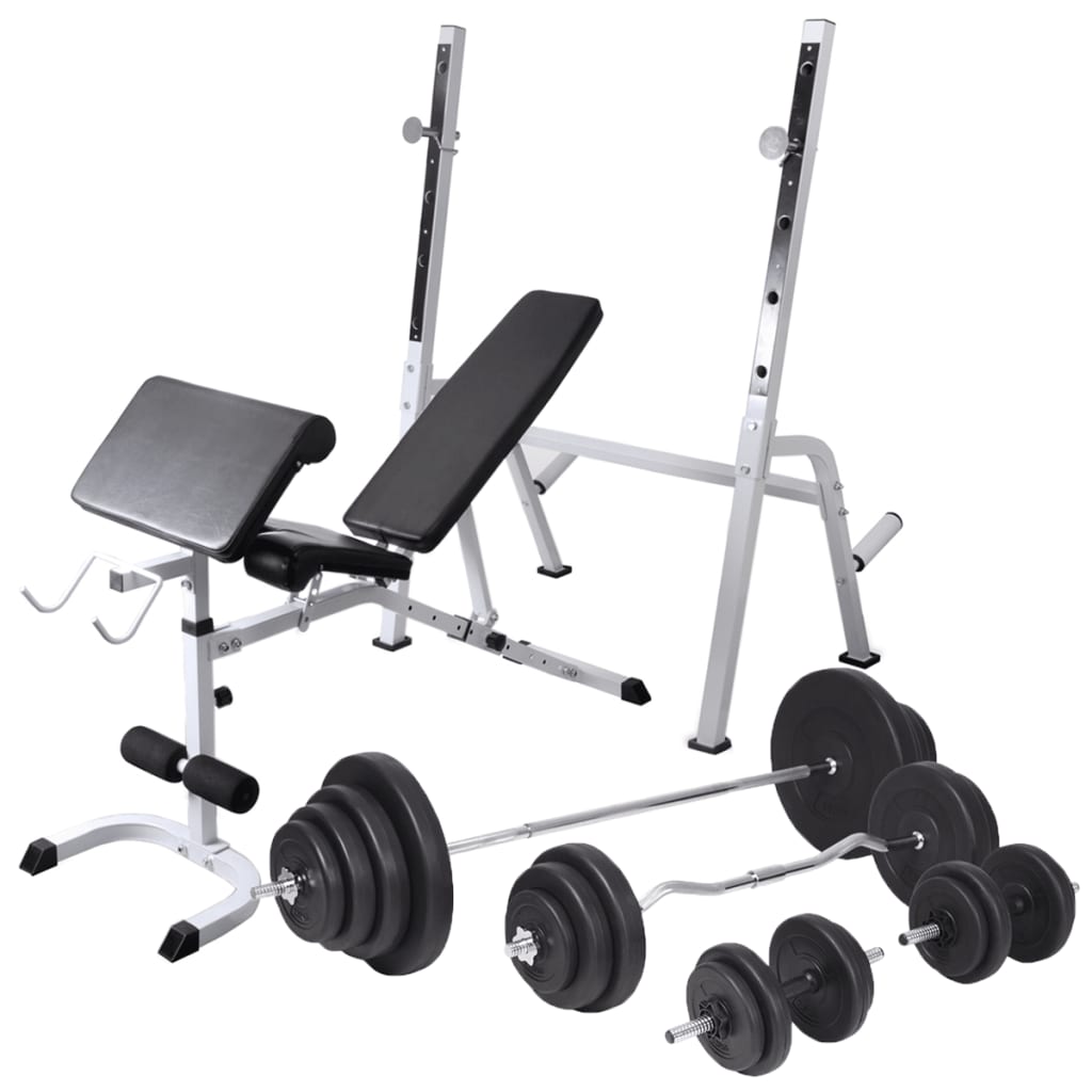 Panca Multifunzione Con Rack Bilanciere E Set Manubri