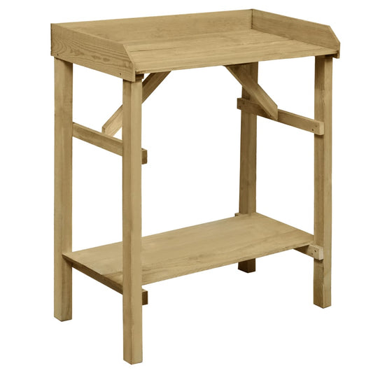 Tavolo Da Lavoro Da Giardino In Legno Impregnato 75X40X90Cm