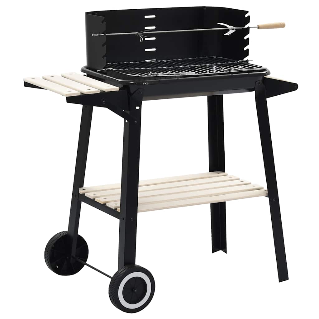 Barbecue Mobile A Carbonella Con Ruote