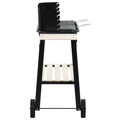 Barbecue Mobile A Carbonella Con Ruote