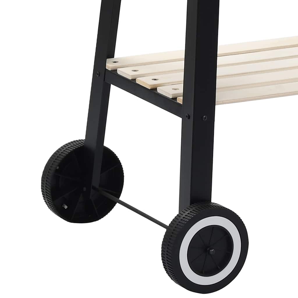 Barbecue Mobile A Carbonella Con Ruote