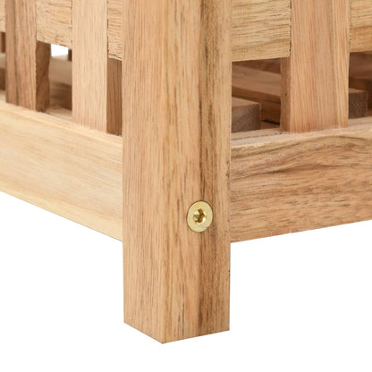 Portaombrelli In Legno Massello Di Noce 18X18X50 Cm