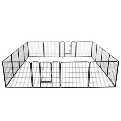 Box Per Cani Con In Acciaio Nero