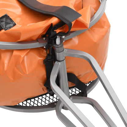 Rimorchio Portabagagli Per Bici Con Borsa Arancione E Nero