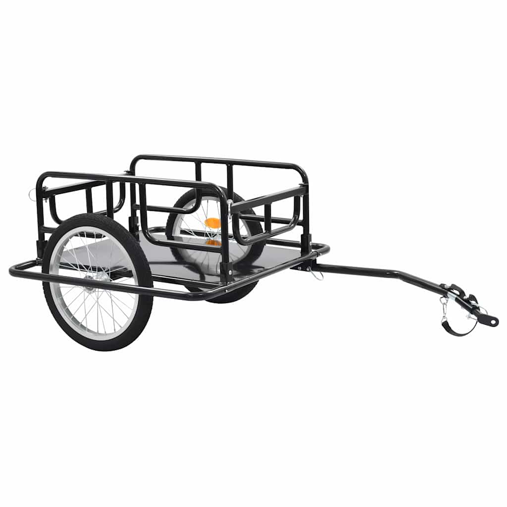 Rimorchio Bici 130X73X48,5Cm In Acciaio Nero