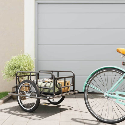 Rimorchio Bici 130X73X48,5Cm In Acciaio Nero