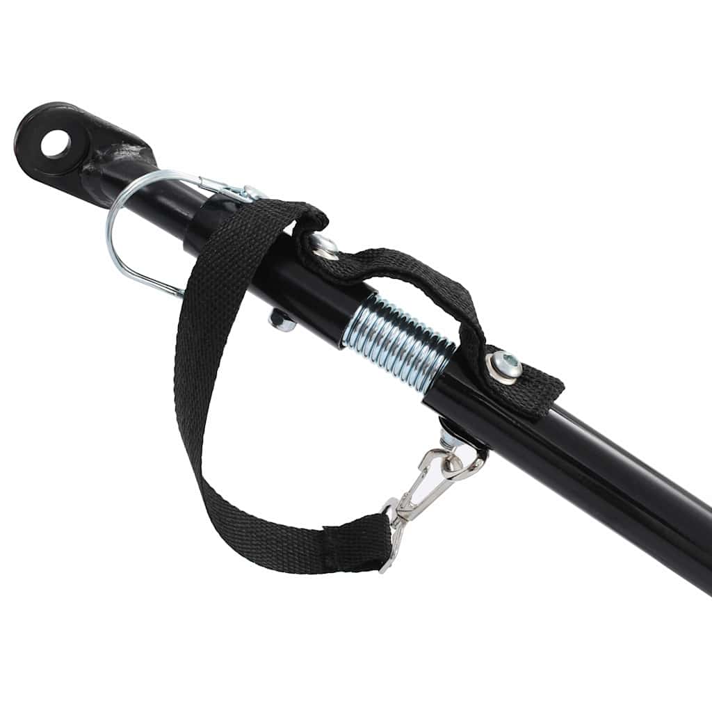 Rimorchio Bici 130X73X48,5Cm In Acciaio Nero