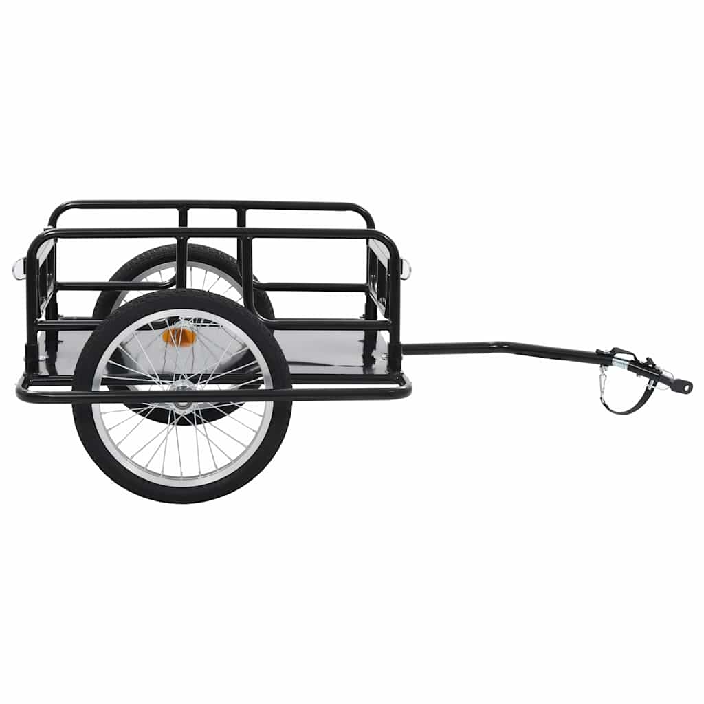 Rimorchio Bici 130X73X48,5Cm In Acciaio Nero