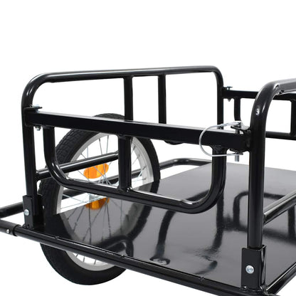 Rimorchio Bici 130X73X48,5Cm In Acciaio Nero
