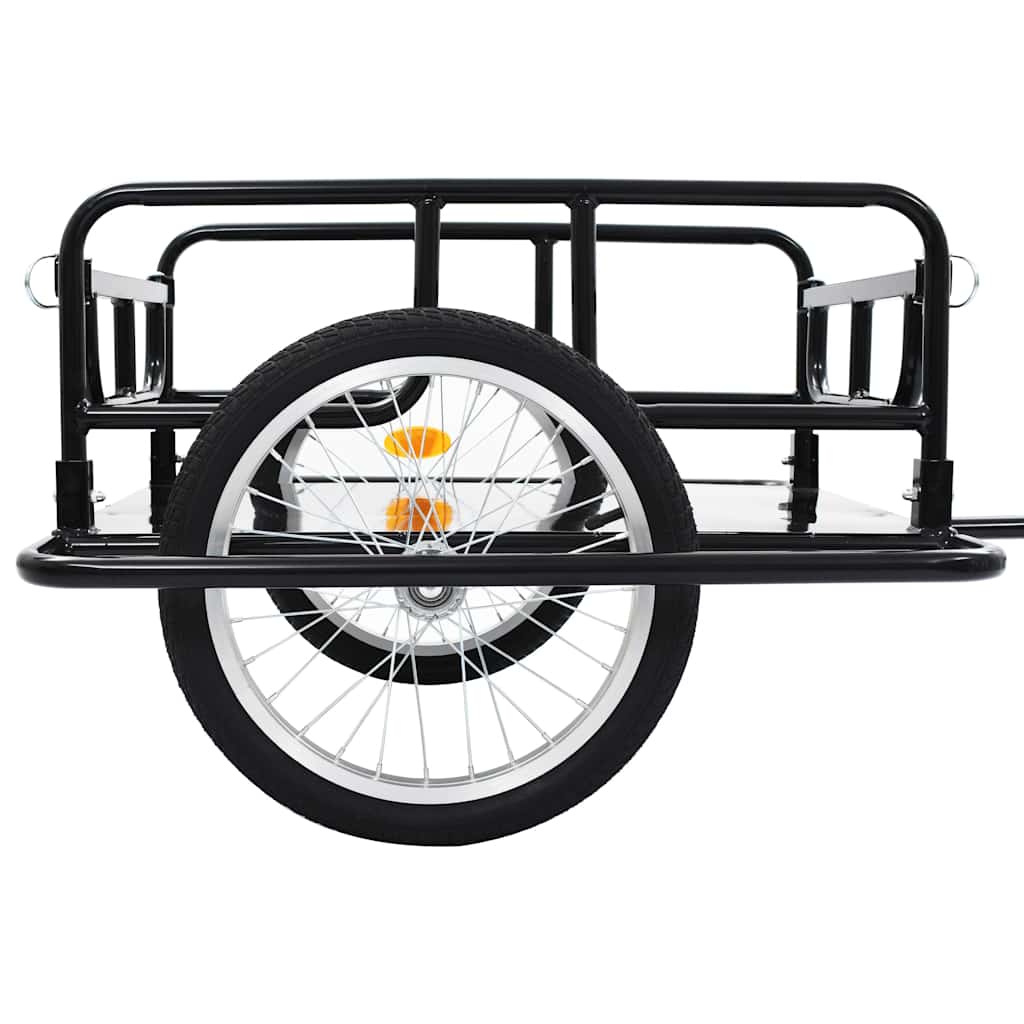 Rimorchio Bici 130X73X48,5Cm In Acciaio Nero