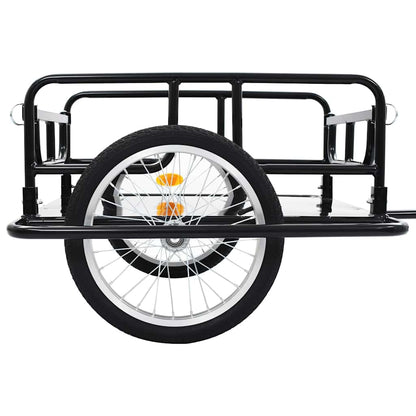 Rimorchio Bici 130X73X48,5Cm In Acciaio Nero