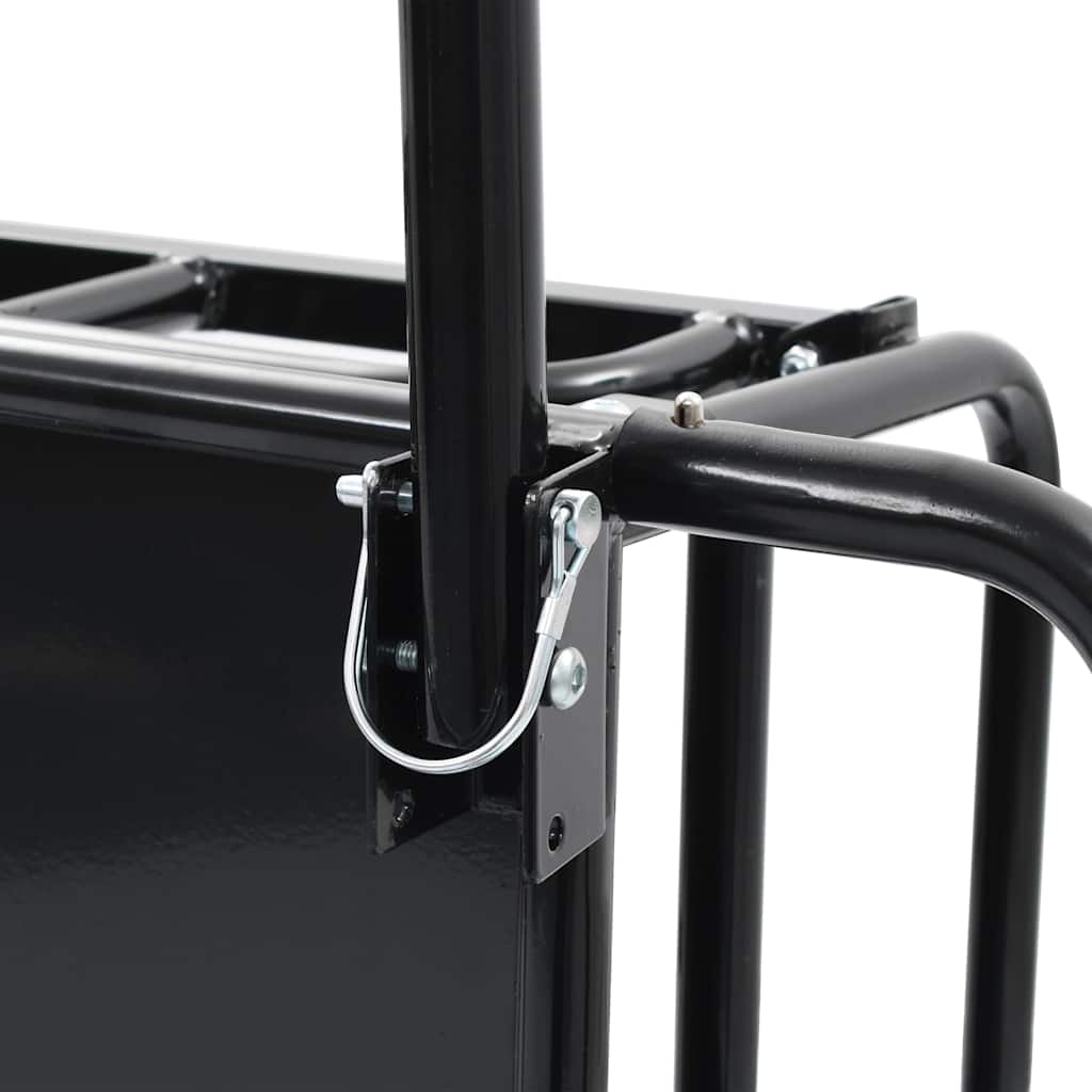 Rimorchio Bici 130X73X48,5Cm In Acciaio Nero