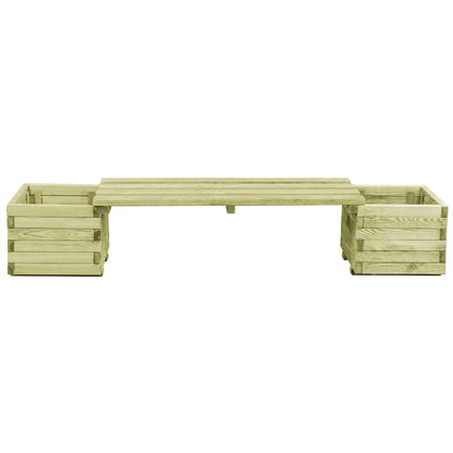 Fioriera Da Giardino Con Panca In Legno Di Pino Impregnato