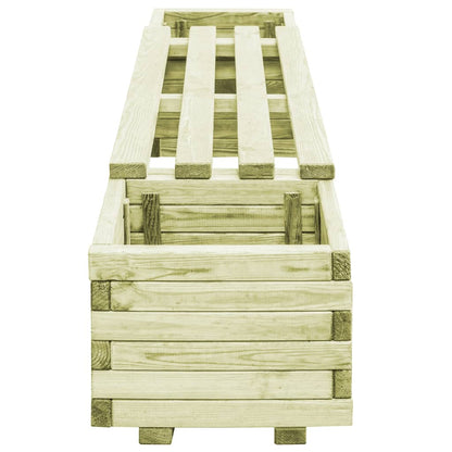 Fioriera Da Giardino Con Panca In Legno Di Pino Impregnato