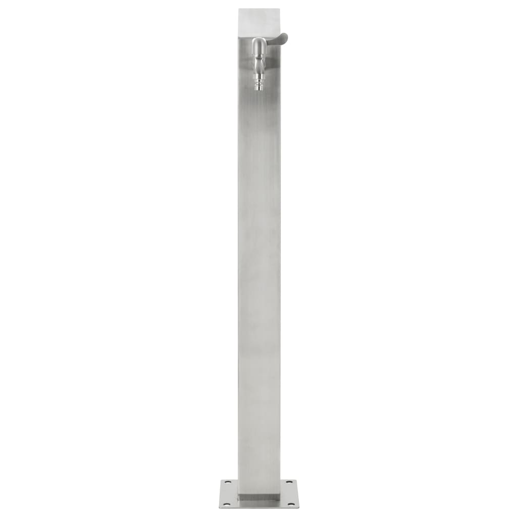 Fontanella A Colonna In Acciaio Inossidabile Quadrata 95 Cm Orange