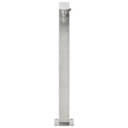 Fontanella A Colonna In Acciaio Inossidabile Quadrata 95 Cm Orange