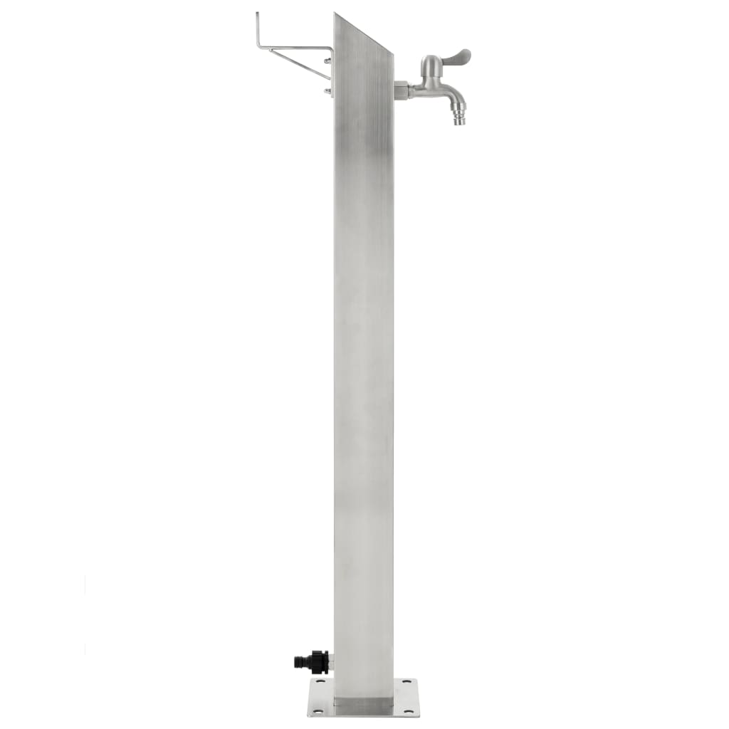 Fontanella A Colonna In Acciaio Inossidabile Quadrata 95 Cm Orange