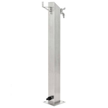 Fontanella A Colonna In Acciaio Inossidabile Quadrata 95 Cm Orange