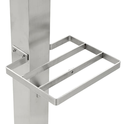 Fontanella A Colonna In Acciaio Inossidabile Quadrata 95 Cm Nero
