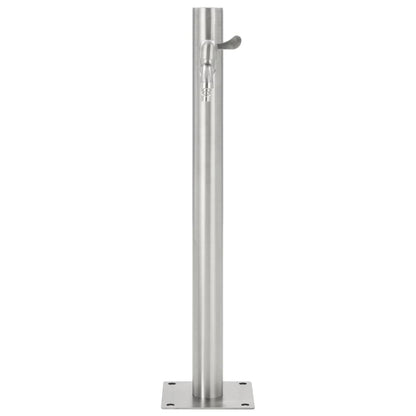 Fontanella A Colonna In Acciaio Inossidabile Rotonda 65 Cm Rovere Fumo