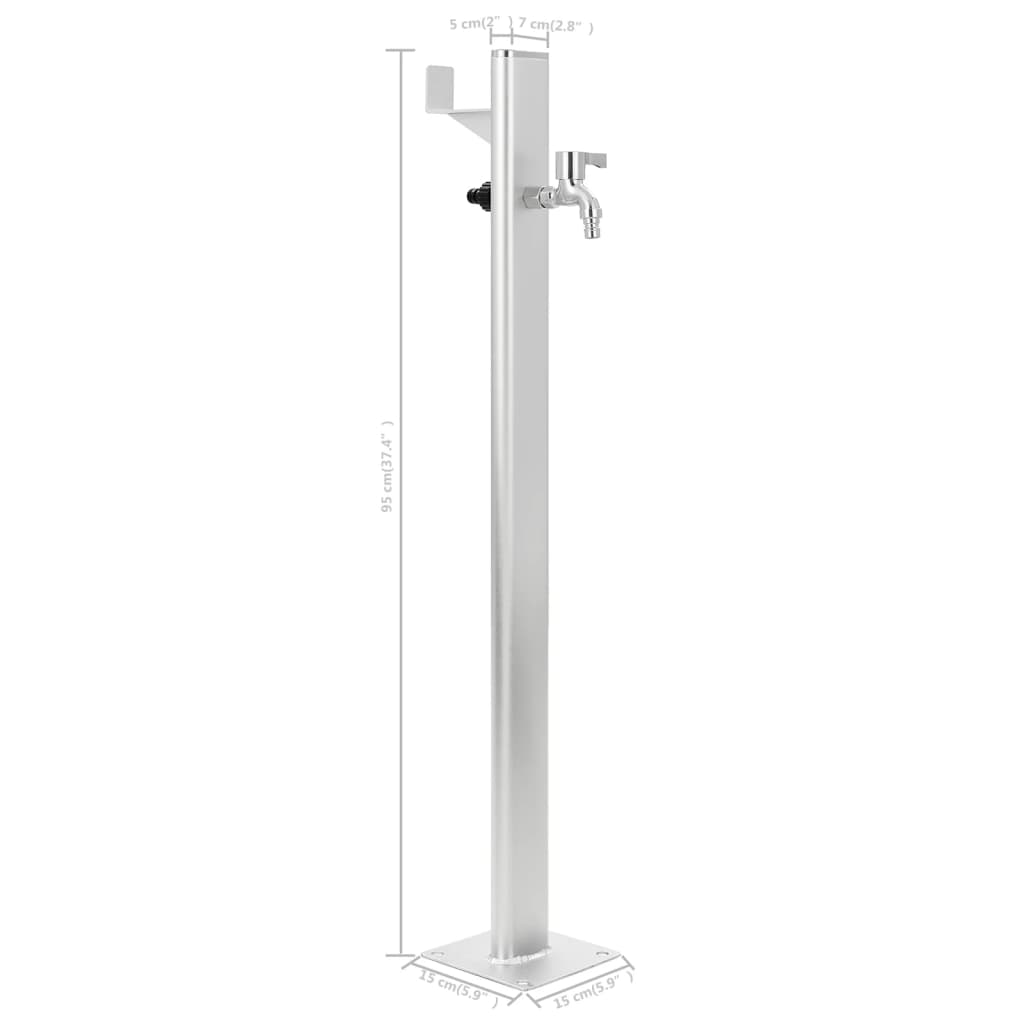 Fontanella A Colonna Da Giardino In Allumino 95 Cm