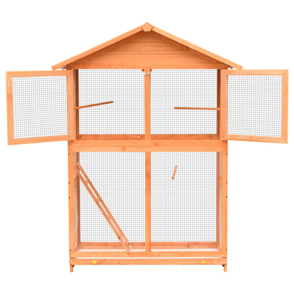 Gabbia Per Uccelli In Legno Di Pino E Abete 125,5X59,5X164 Cm