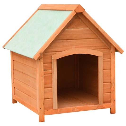 Cuccia Per Cani In Legno Massello Di Pino E Abete 72X85X82 Cm Naturale