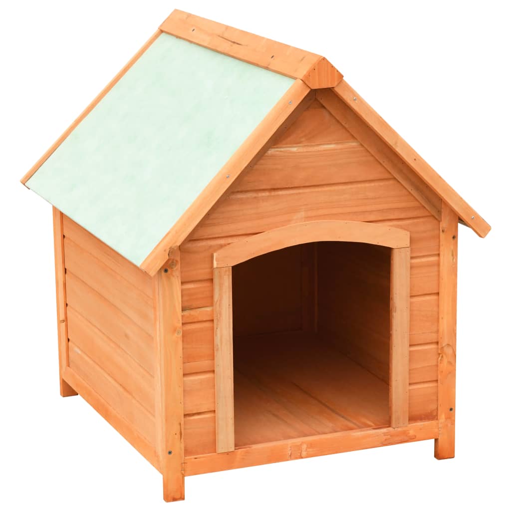 Cuccia Per Cani In Legno Massello Di Pino E Abete 72X85X82 Cm Naturale