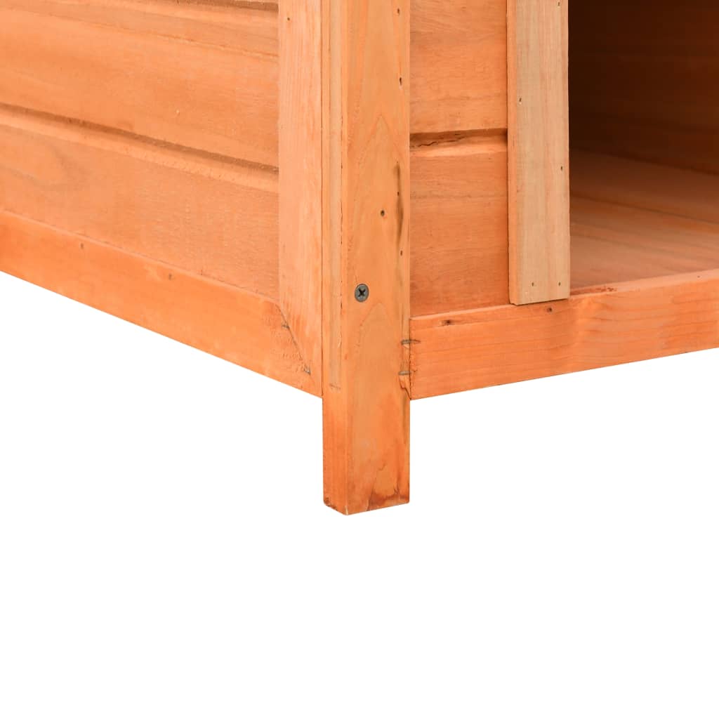Cuccia Per Cani In Legno Massello Di Pino E Abete 72X85X82 Cm Naturale