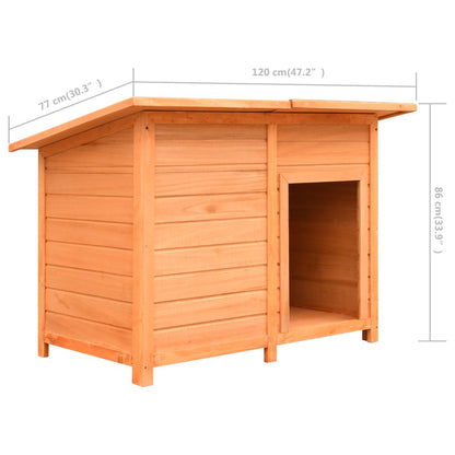 Cuccia Per Cani In Legno Di Pino E Abete 120X77X86 Cm