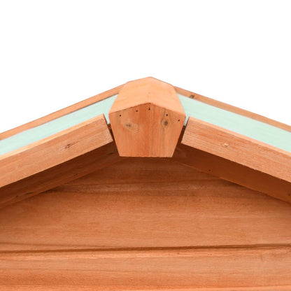 Conigliera In Legno Massello Di Pino E Abete 310X70X87 Cm