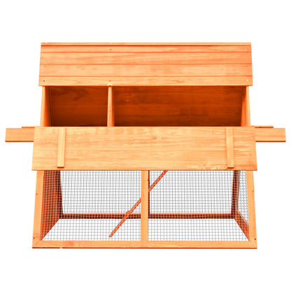 Conigliera In Legno Massello Di Pino E Abete 152X128X108 Cm