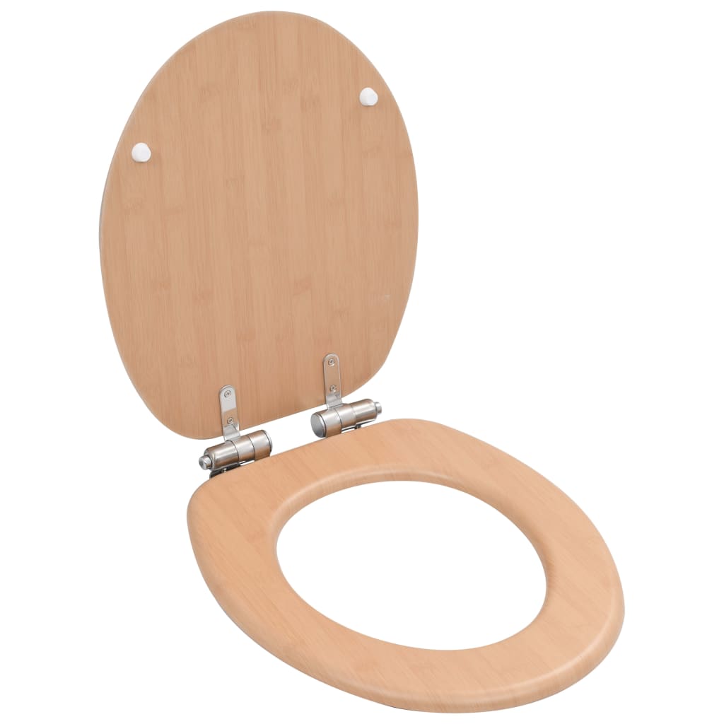 Sedile Wc Mdf Coperchio Chiusura Ammortizzata Semplice Bianco