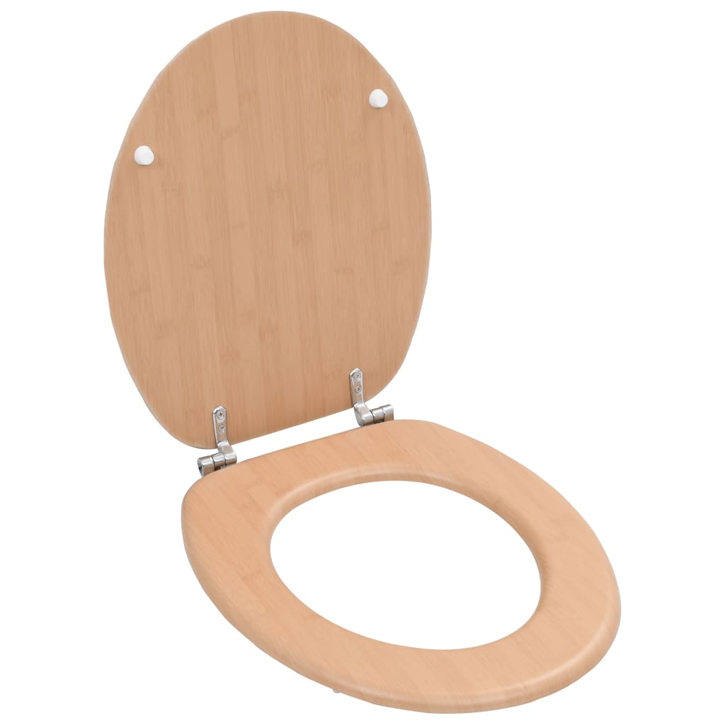 Sedile Wc Mdf Coperchio Chiusura Ammortizzata Semplice Bianco