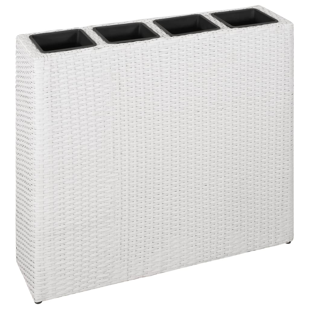 Letti Rialzati Da Giardino Con 4 Vasi 2 Pz In Polyrattan