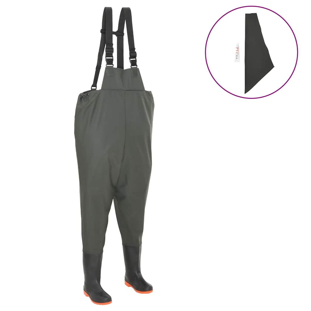 Pantaloni Impermeabili Con Stivali Verdi Taglia 42