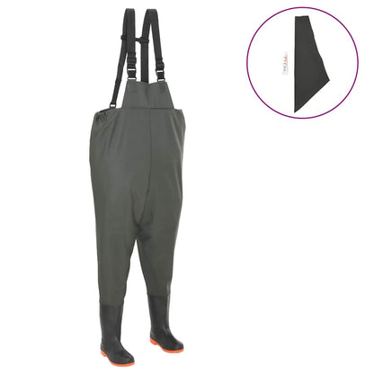 Pantaloni Impermeabili Con Stivali Verdi Taglia 42