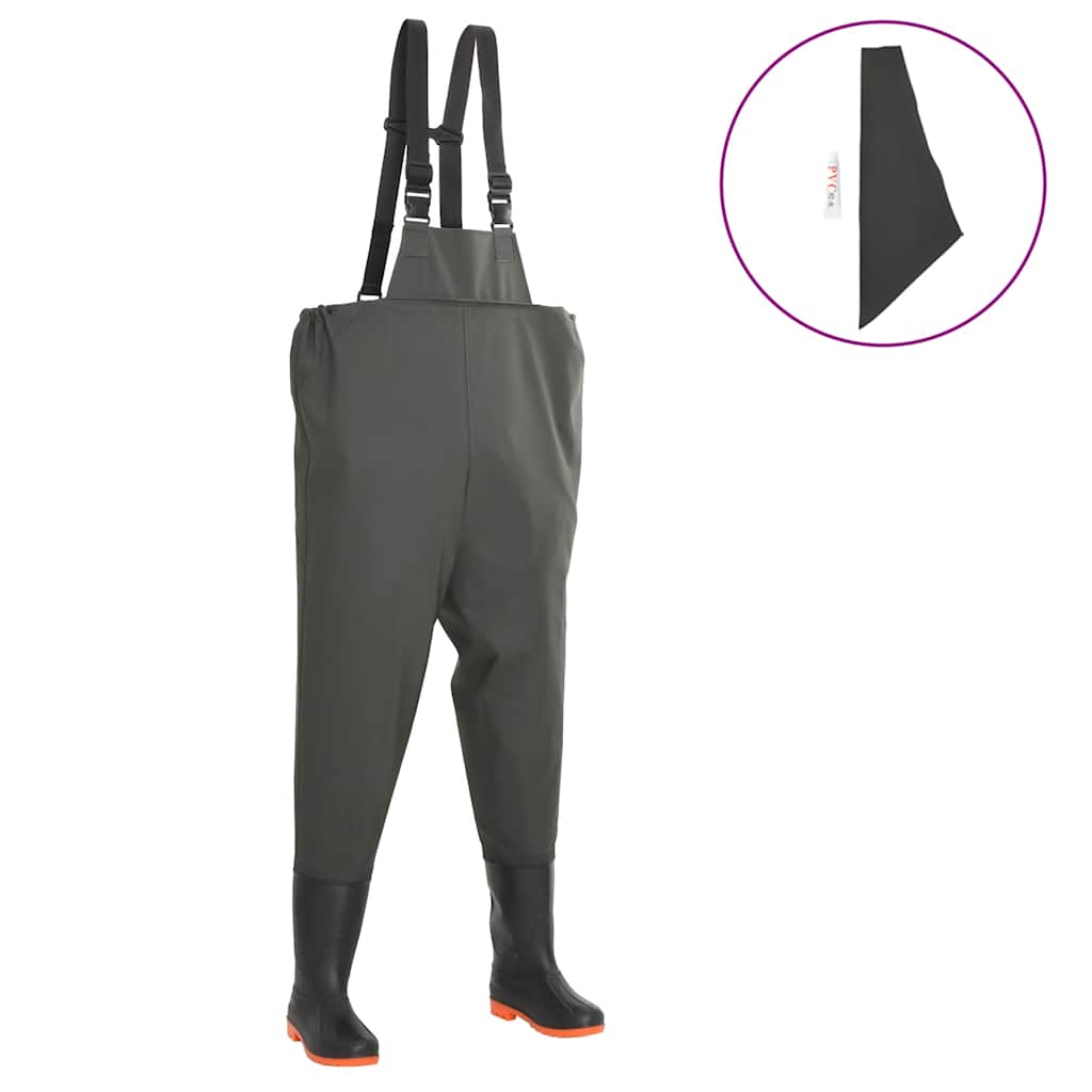 Pantaloni Impermeabili Con Stivali Verdi Taglia 42
