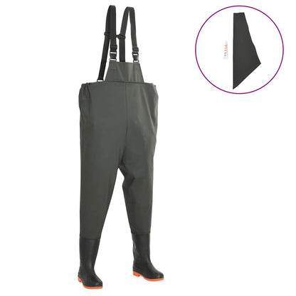 Pantaloni Impermeabili Con Stivali Verdi Taglia 42