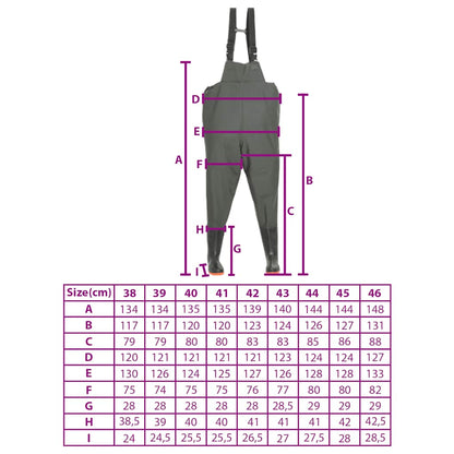 Pantaloni Impermeabili Con Stivali Verdi Taglia 42