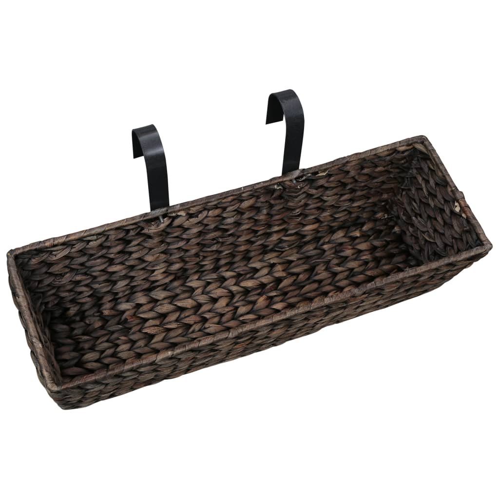 Fioriere 2 Pz In Giacinto Intrecciato Marrone