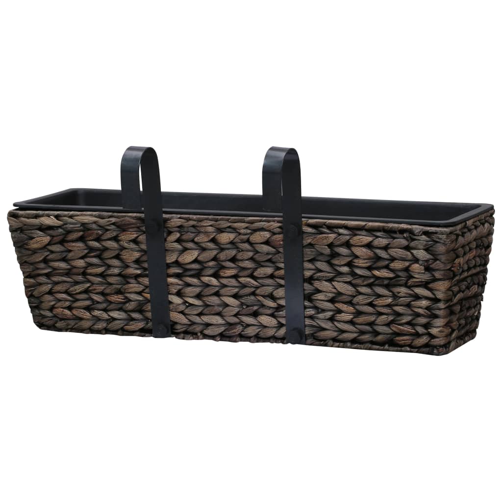 Fioriere 2 Pz In Giacinto Intrecciato Marrone