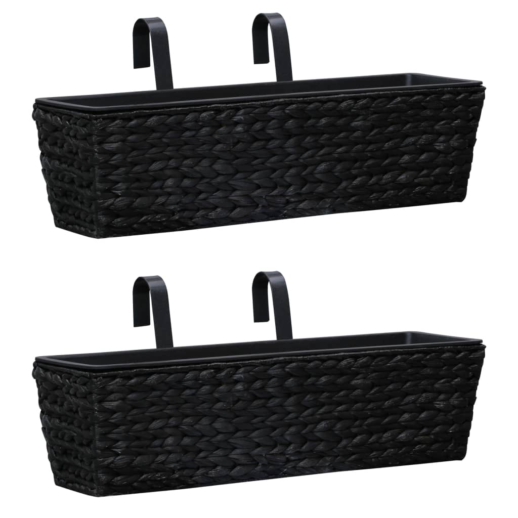 Fioriere 2 Pz In Giacinto Intrecciato Marrone